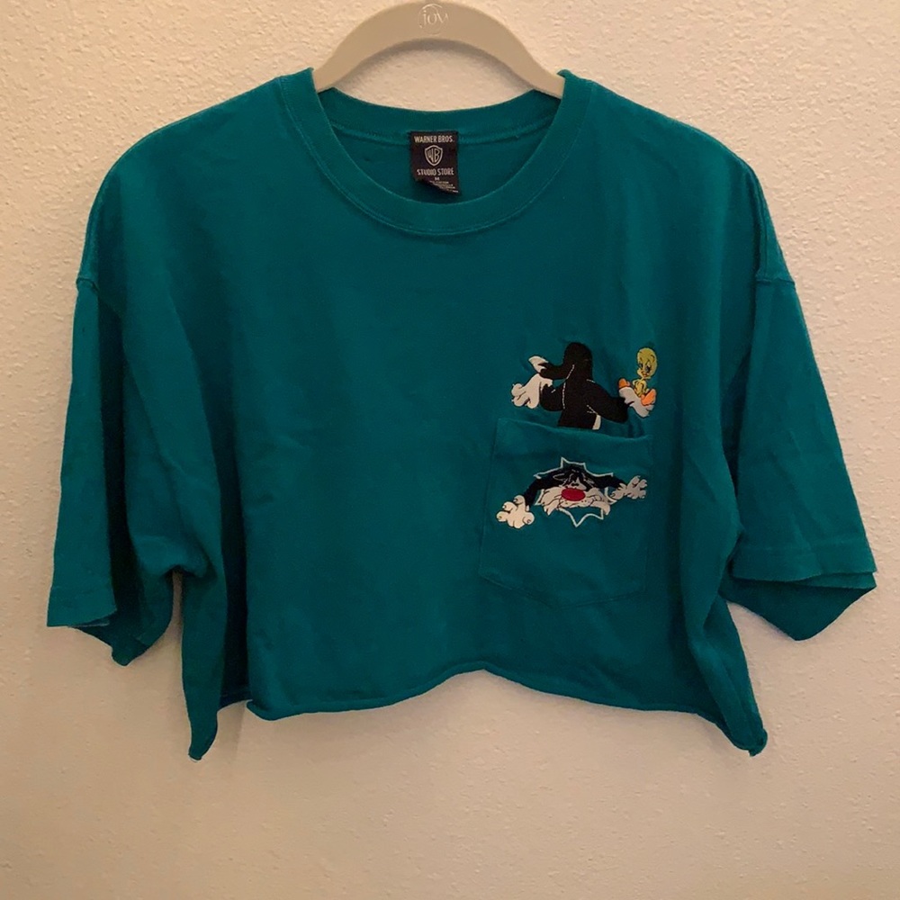 Cropped tweety bird and Sylvester shirt